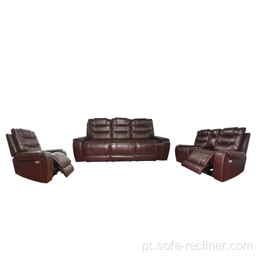 Sofá de couro elétrico sofá novo design de design